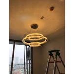 Đèn Thả Trần Pha Lê 3 Vòng Cao Cấp Bản 5cm To Sang Trọng Có Điều Khiển Từ Xa,Ba Chế Độ Đèn Led Decor Phòng Khách,Ngủ,Bếp — ảnh 7