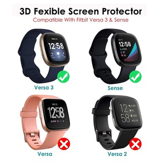 Phim Dán Bảo Vệ Toàn Màn Hình Viền Cong Chuyên Dụng Cho Fitbit Versa 2 3 4 4 Sense 2