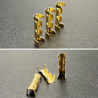 [Vận chuyển nhanh] THEHOMECO 50 / 100 / 200 chiếc Tab dây màu vàng Đầu nối dây Fascia