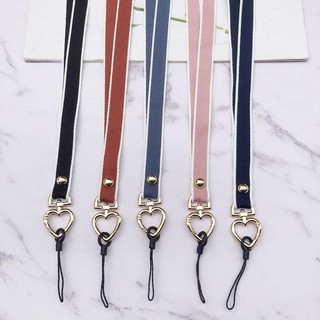 Dây Đeo Cổ Gắn Điện Thoại Di Động Bằng Lụa Hình Trái Tim / Quả Đào Đơn Giản