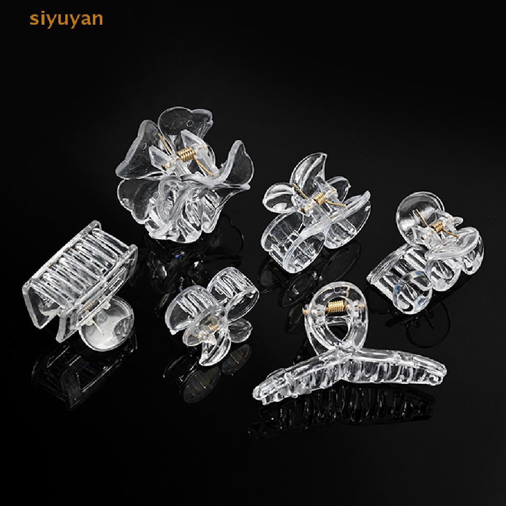 Kẹp Tóc Càng Cua Bằng Nhựa Acrylic Trong Suốt DIY Thời Trang Cho Nữ