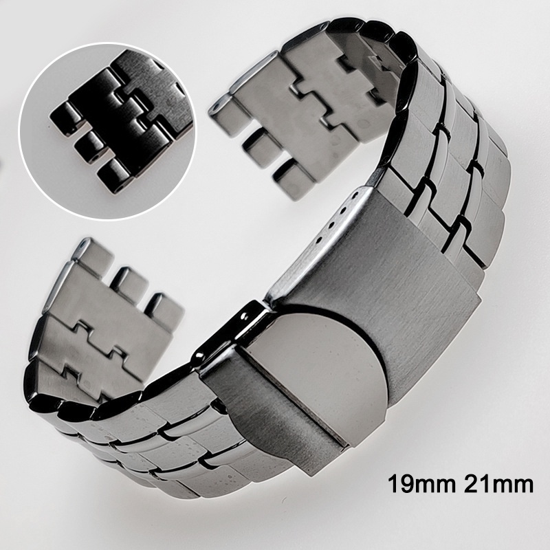 Dây Đeo Đồng Hồ Bằng Kim Loại Không Gỉ 19mm 21mm Cho Swatch