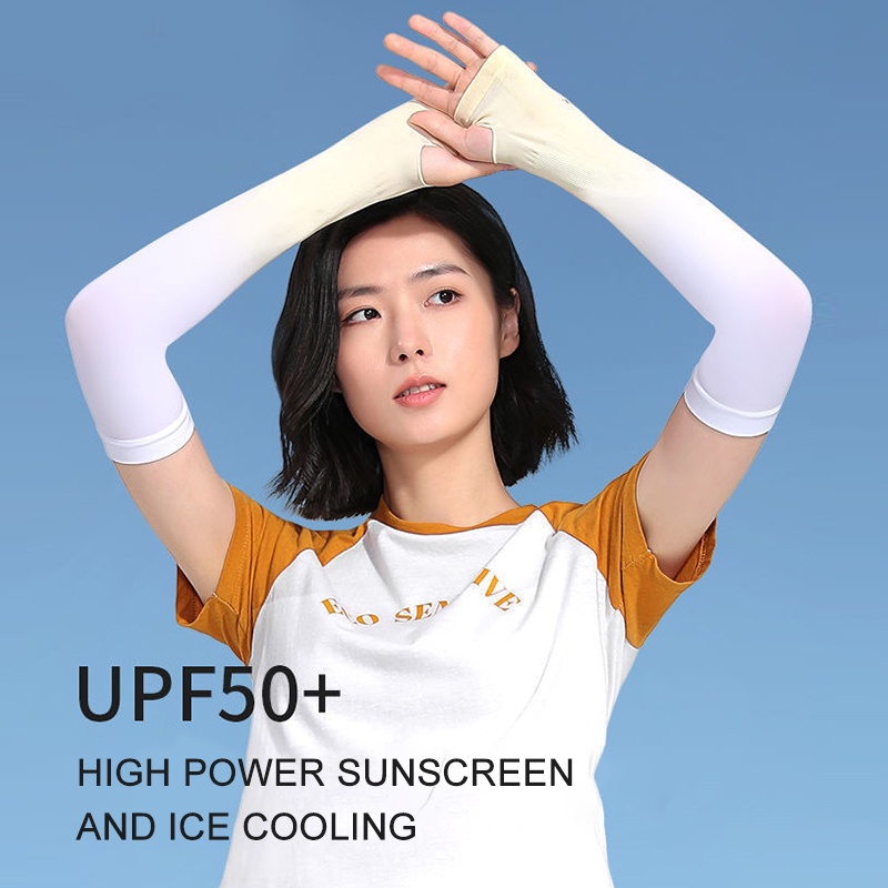 Ảnh Tay áo chống nắng mỏng băng CAMEL CROWN dành cho nữ Chống tia cực tím UPF50 + Tay áo băng đi xe đạp 1