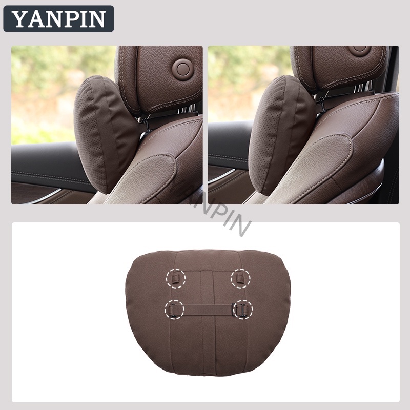 Peugeot Gối Tựa Đầu Bằng Da Lộn Cotton Thoáng Khí Cho Xe Hơi Peugeot 2008 3008 4008 5008 308 408 508 301