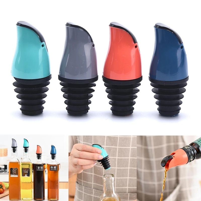 Nút Chặn Chai Rượu / Dầu Có Vòi Rót Tự Động Bằng Cao Su Chống Rò Rỉ