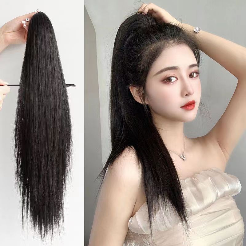Thời trang phụ nữ mở rộng Kẹp lấy dài tóc đuôi ngựa gợn sóng lớn Kẹp tóc trong phần mở rộng đuôi ngựa cao