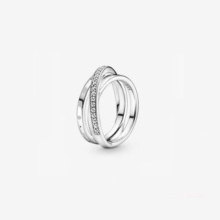 Nhẫn nữ thời trang Zircon bạc Spot925 EX8E