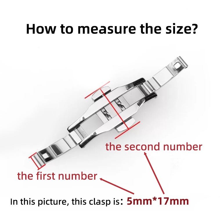 Khóa Bướm Bằng Thép Không Gỉ 304 5mm 6mm 15mm 17mm 21mm 23mm Chuyên Dụng Cho Đồng Hồ Đeo Tay
