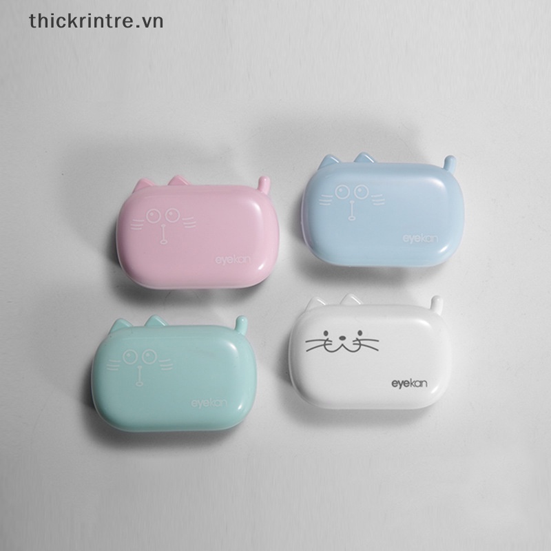 THI Di Động Dễ Thương Hộp Đựng Kính Áp tròng Nữ Ins Đáng Yêu Ống Kính Hộp Đựng Bộ Du Lịch Quà Tặng Cho Bé Gái VN
