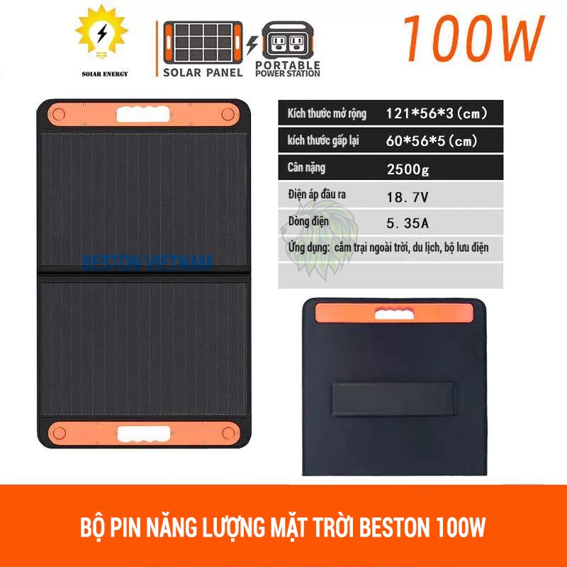 Tấm pin năng lượng mặt trời di động Solar cho du lịch, gia đình Beston ...