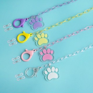 MEOWU Dây Đeo Khẩu Trang Mắt Kính Tai Phone Nhựa Dạng Xích Phong Cách Hàn Quốc Hình Chân Cún