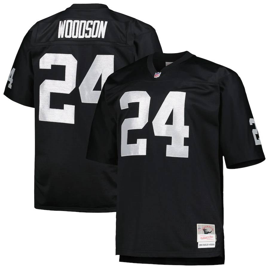 Sơ mi jersey Charles Woodson Las Vegas Raiders NFL - Áo thun thể thao plus size nghỉ hưu