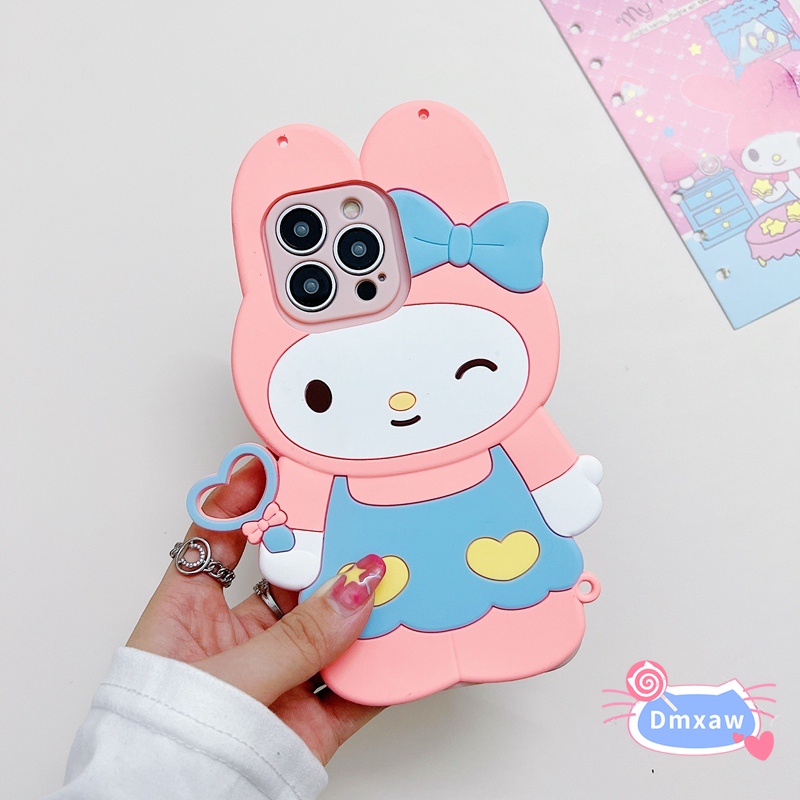 Vỏ Silicon Mèo Kitty Cho Vivo Y02 Y02T Y02A Y77 Y77E Y22 Y22S Y16 4G Y35 2022 4G Y17 Y15 Y12 Y11 Y20 / Y20i / Y20S / Y12S / Y11S S1 Pro Y9S Y7S Vỏ Giai Điệu Dễ Thương Hoạt Hình Kuromi
