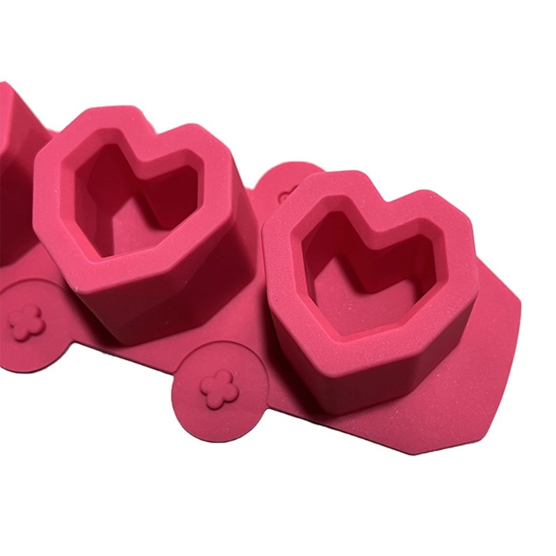Yu Trái Tim Silicon Hoa Khuôn Cho Bê Tông Thạch Cao DIY 3 Lỗ Khuôn Hút Nước Hướng Dẫn Sử Dụng Đất Sét Thủ Công Kem Cốc Khuôn