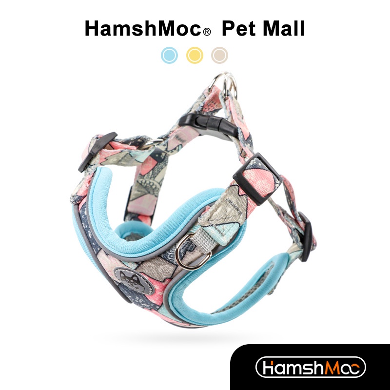 HamshMoc Phản Quang Chó Dây Có Thể Điều Chỉnh Áo Vest Thú Cưng Mềm Nhẹ Lưới Thoáng Khí Cao Cấp Điều Khiển Thoải Mái Cho Chó Đi Bộ