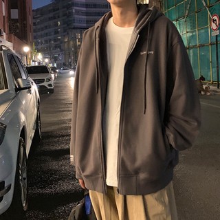 Áo nỉ có khóa Unisex dáng rộng áo khoác nam nữ