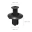 FANIELLAPOWELL 50 chiếc Kẹp dây buộc tự động, Kẹp giữ lỗ 8 mm bằng nhựa, Bảng viền cửa Đinh tán màu đen Dây buộc cho / Mazda / / Nissan
