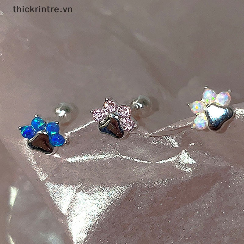 THI 1 Đôi Móng Vuốt Opal Xương Tai Móng Tay Xoắn Ốc Bông Tai Dành Cho Nữ Bé Gái Đảng Mới Mỹ Trang Sức Quà Tặng VN
