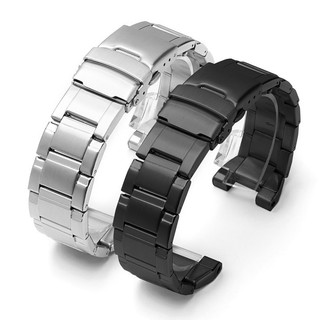 Dây đeo đồng hồ bằng thép không gỉ 304 cho casio gst w300 g 400g b100 s310 s120 s110 w110 dây đeo đồng hồ màu đen bạc đeo tay nam nữ cổ điển