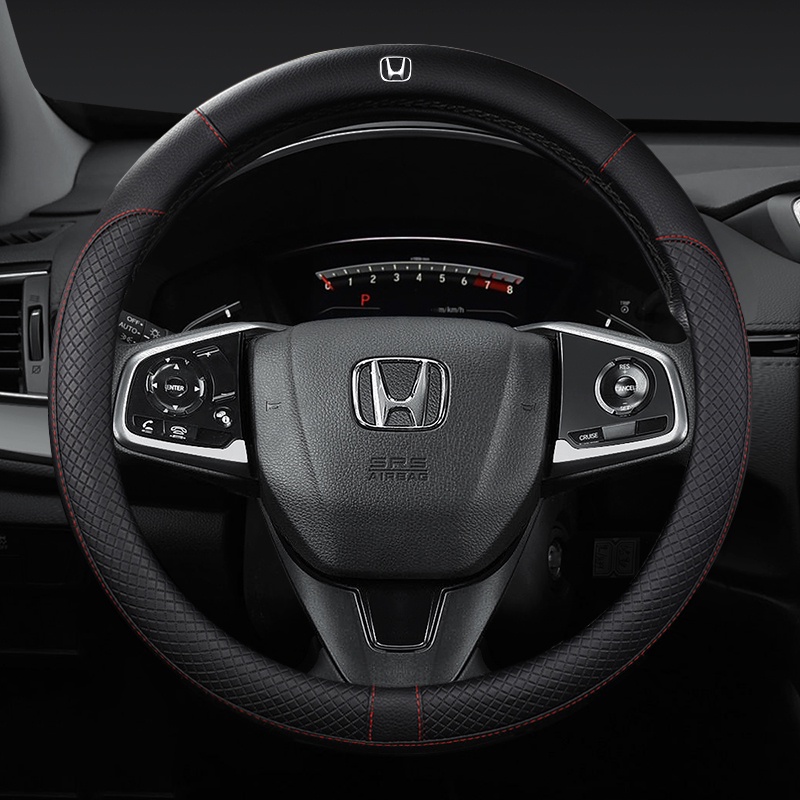 Bọc Vô Lăng Xe Hơi Honda BRV HRV City Civic Jazz Accord CRV 38cm Bằng Chất Liệu Da Chống Trượt