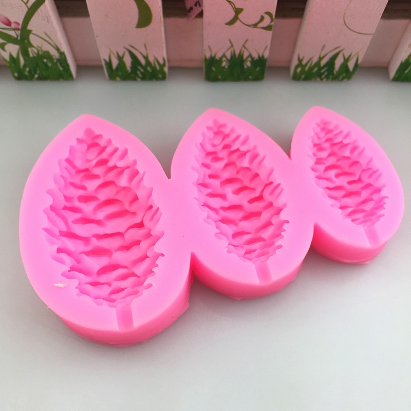3 Lỗ Thông Nón Khuôn Silicon Trang Trí Bánh Khuôn Socola Lollipop Khuôn Giáng Sinh Series Khuôn DIY Khuôn Nướng Bánh * * * *