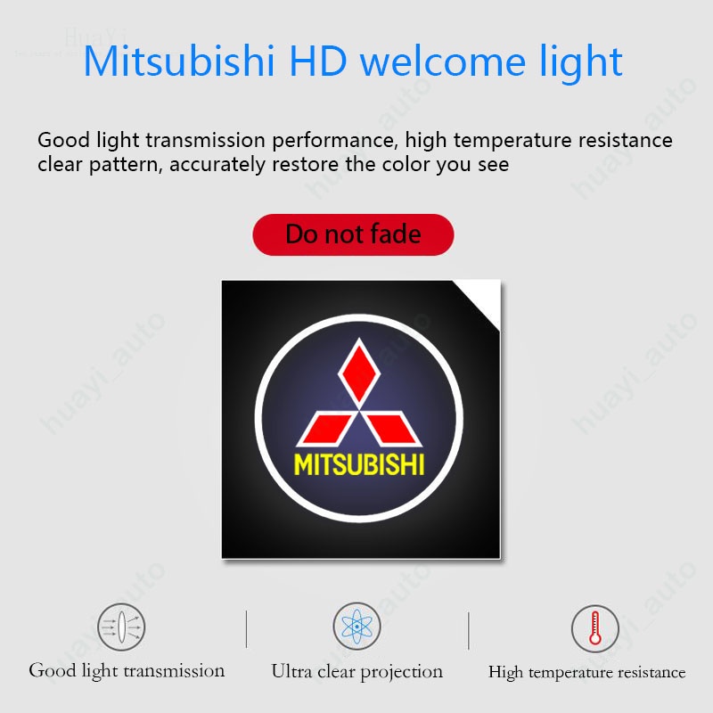 Đèn LED Chiếu Laser Chào Mừng Gắn Cửa Xe Hơi Mitsubishi Xpander Delica Pajero Sport L200 Fuso Eclipse Cross Attrage Mirage G4