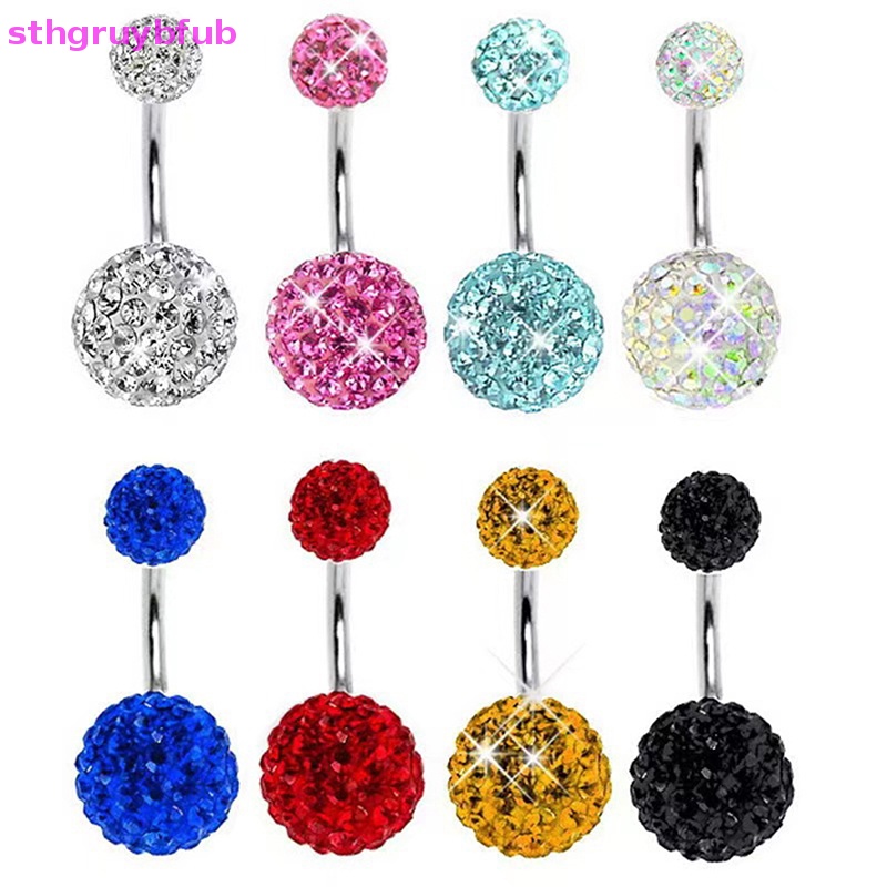 1 Khuyên Rốn Bằng Thép Không Gỉ Đính Đá Zircon Dễ Thương