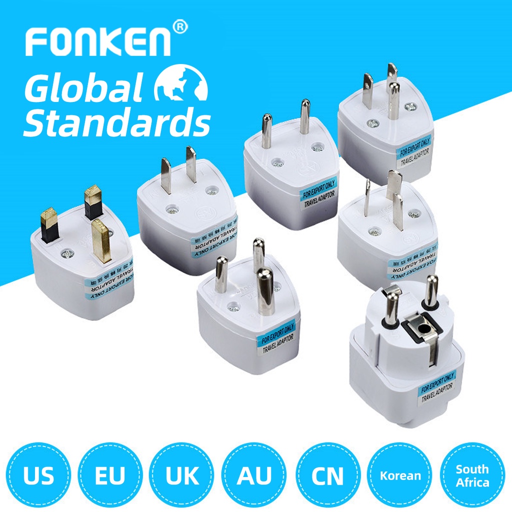 Bộ chuyển đổi nguồn FONKEN phích cắm EU/ US/ UK/ AU /GER/ Nam Phi