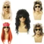 DELMER Nam Xoăn Tóc Hippie 70s 80s Disco Halloween Tổng Hợp Ngộ nghĩnh Punk Fasion Giả Retro Cosplay Tóc Giả
