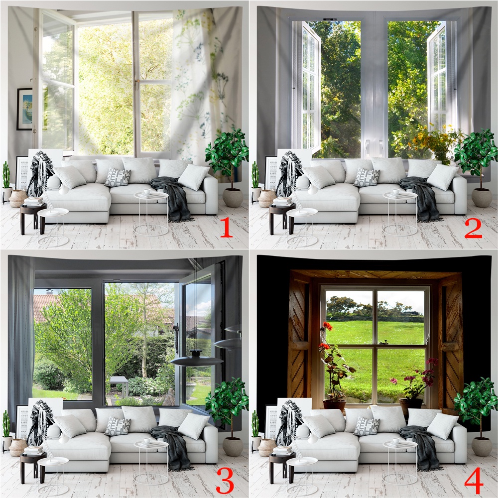 Thảm Treo Tường Kèm Kẹp Chất Liệu Polyester Trang Trí Phòng Ngủ