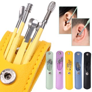 Set 6 Dụng Cụ Lấy Ráy Tai 6 Món Bằng Thép Không Gỉ Tiện Lợi