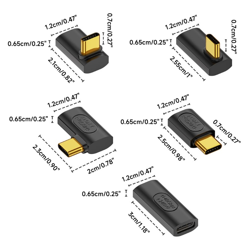 Đầu nối bộ chuyển đổi mở rộng USB C tốc độ cao GODD Nam sang Nữ Truyền dữ liệu 40Gbps
