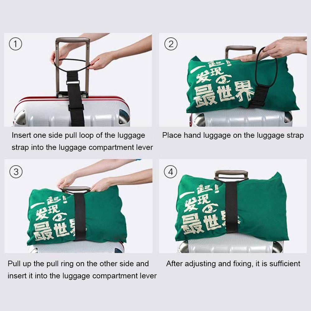 HAPPYNOOK Dây đàn hồi đóng gói hành lý, dây treo cố định có thể điều chỉnh