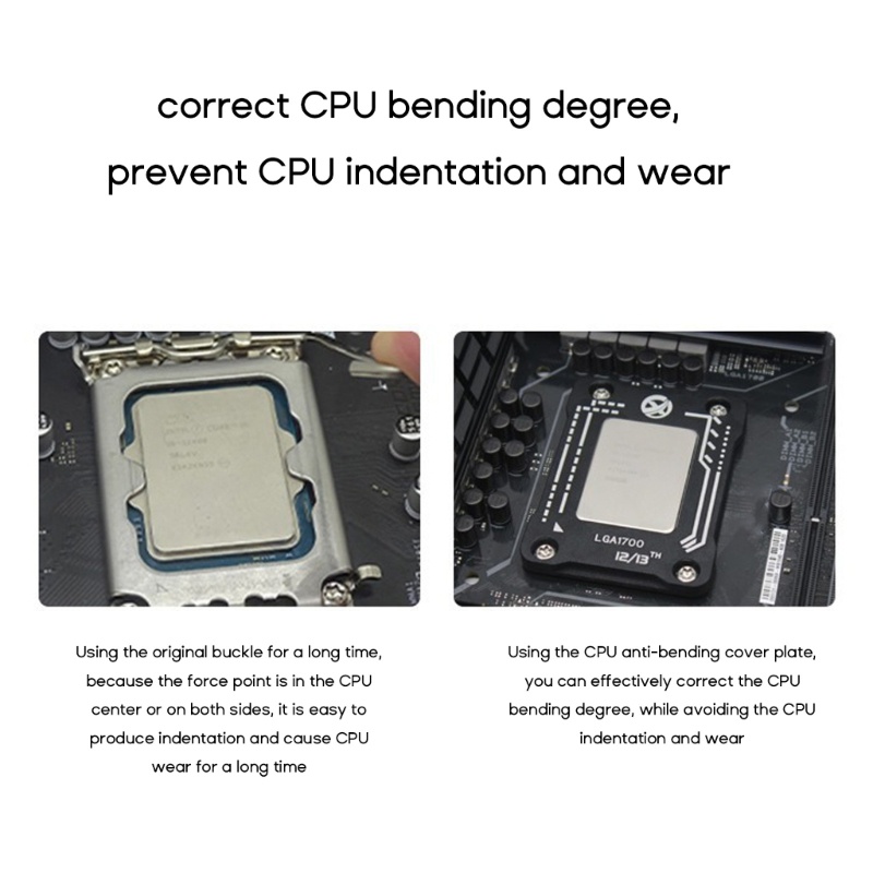 [3C] Giá đỡ bảng điều chỉnh uốn CPU cho LGA1700 LGA1800 Intel12th 13thGen- CNC- Hợp kim nhôm Fr