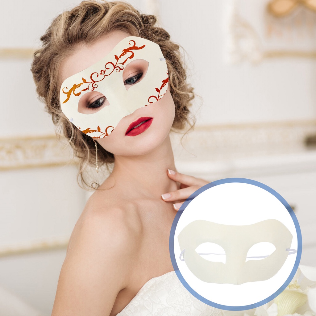 10 Chiếc Giấy Nghệ Thuật Mặt nạ Trống DIY Mặt nạ DIY Mặt nạ trống DIY Cho Hóa Trang Cosplay Đảng-Miễn Phí 12 màu sơn