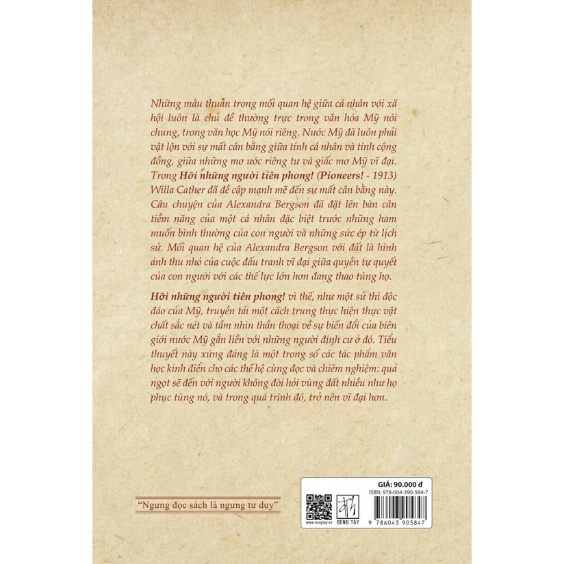 Sách Willa Sibert Cather - Hỡi những người tiên phong!