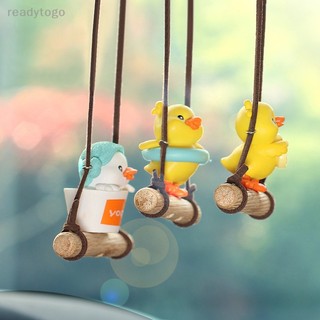 [readytogo] Phụ Kiện Trang Trí Gương Chiếu Hậu Xe Hơi Hình Vịt Hoạt Hình Dễ Thương Làm Quà Tặng Sinh Nhật Cho Cặp Đôi [Hàng Có Sẵn