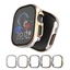 Vỏ PC cứng bảo hiểm toàn diện có kính cường lực bảo vệ màn hình cho Apple Watch 49MM