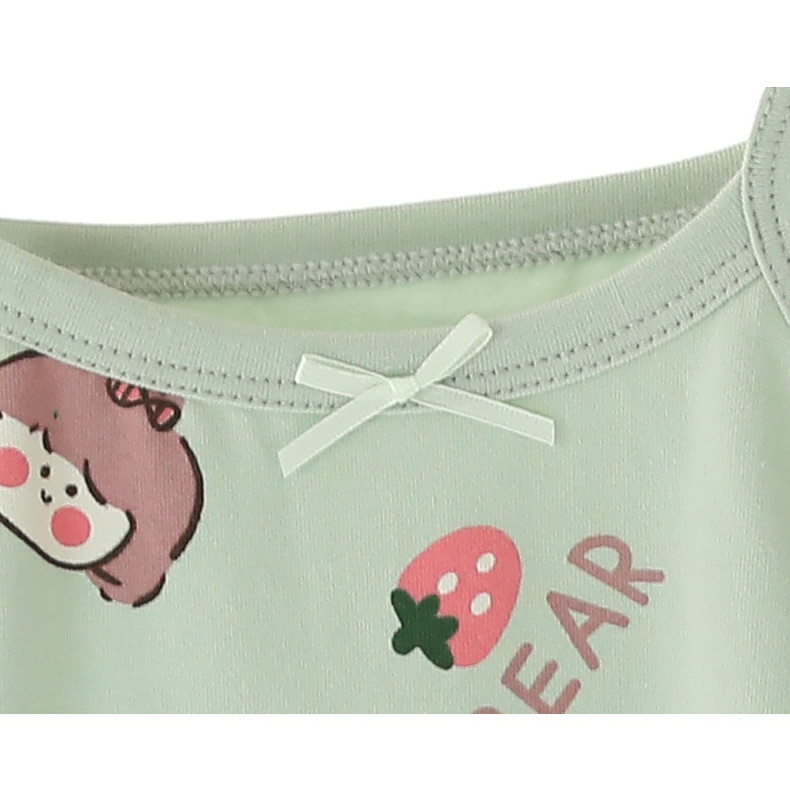 100-160cm Trẻ Em Camisole Xuân Hè Đế Phong Cách Mới Bé Gái Bé Trai Đế Co Giãn Nguyên Chất Cotton In Hình Hoạt Hình MFIP