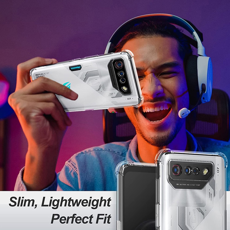 Ốp Điện Thoại TPU Gel Mềm Trong Suốt Chống Sốc Hấp Thụ Sốc Cho Asus ROG Phone 7 6 Pro 2 3 5s 5 Ultimate