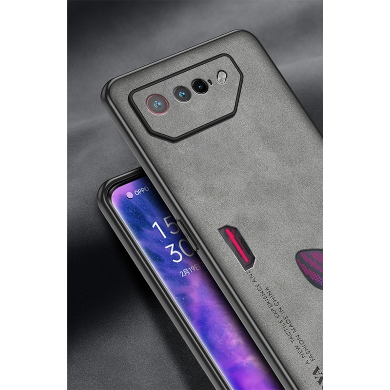 Dành Cho Asus ROG Điện Thoại 7 6 5 Pro Cao Cấp Kinh Doanh Retro Da Cao Su Mềm TPU Ốp Lưng
