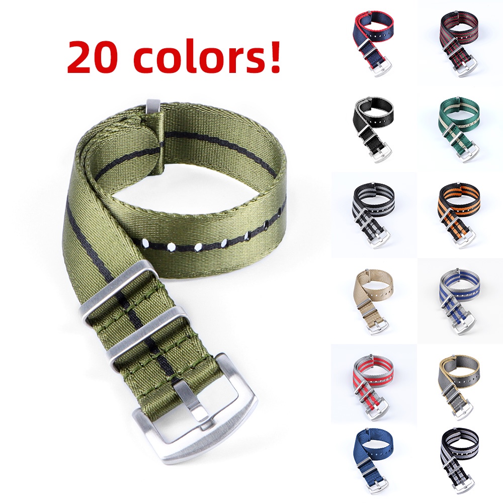 Dây Đeo Nylon Thay Thế Cho Đồng Hồ Thể Thao Nam Nữ NATO ZULU 20mm 22mm
