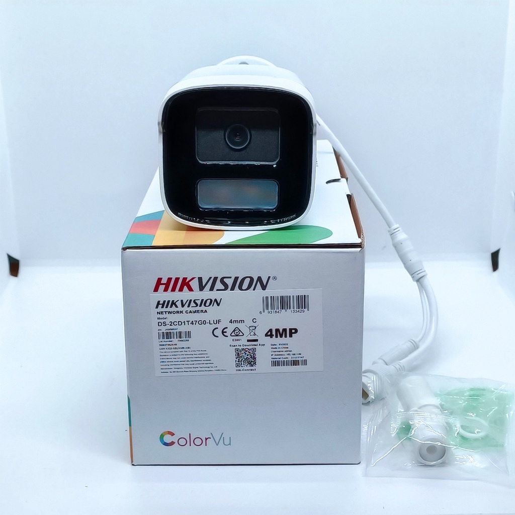 Camera thân trụ IP ColorVu 4MP - Có màu 24/24 DS-2CD1T47G2H-LIUF / DS ...
