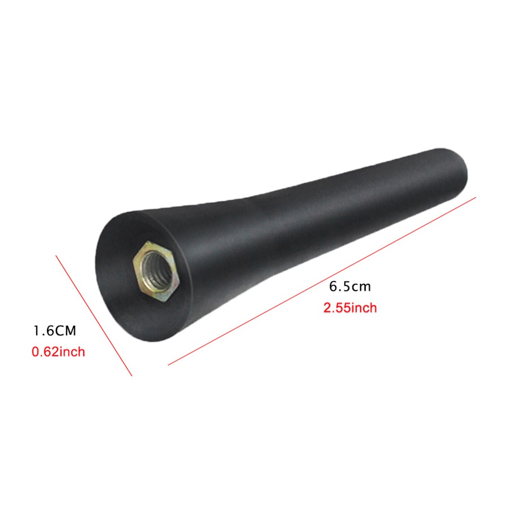 1 Ăng Ten Thu Sóng Radio Màu Đen Dài 6.5cm Kèm Ốc Vít 12V 6.5cm / 2.6 Inch Chuyên Dụng Cho Xe Hơi