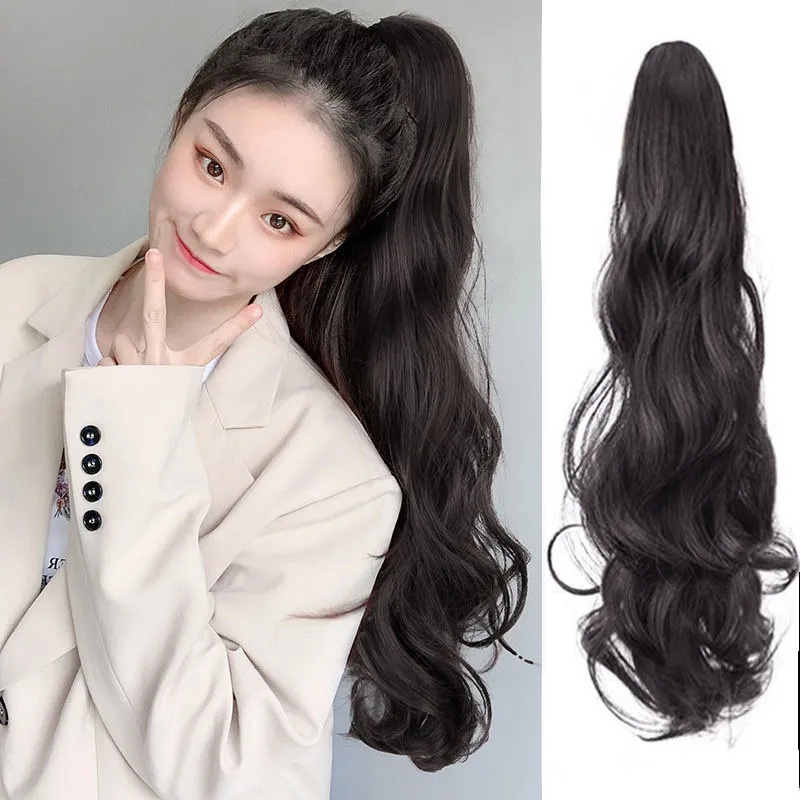 Thời trang phụ nữ mở rộng Kẹp lấy dài tóc đuôi ngựa gợn sóng lớn Kẹp tóc trong phần mở rộng đuôi ngựa cao