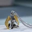 GODD Punk Quỷ Thiên Thần Mặt Dây Chuyền Vòng Cổ Cặp Đôi Choker Hip Hop Xương Đòn Dây Chuyền Vòng Cổ