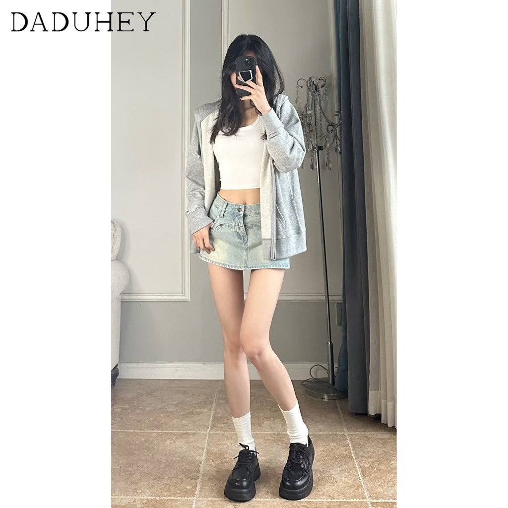 Ảnh Chân váy DaDuHey dáng chữ A phong cách retro thời trang Mỹ INS cá tính 2