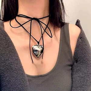 Vòng Cổ Choker Mặt Trái Tim Y2k Thời Trang Cho Nữ