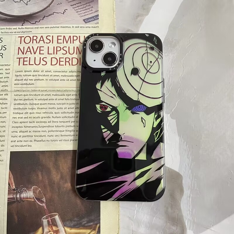 Ốp Điện Thoại TPU Trong Suốt Màu Laser Họa Tiết Hokage Uchiha Obito Hatake Kakash Pein Cho IPhone 11 12 13 14 Pro Max Plus