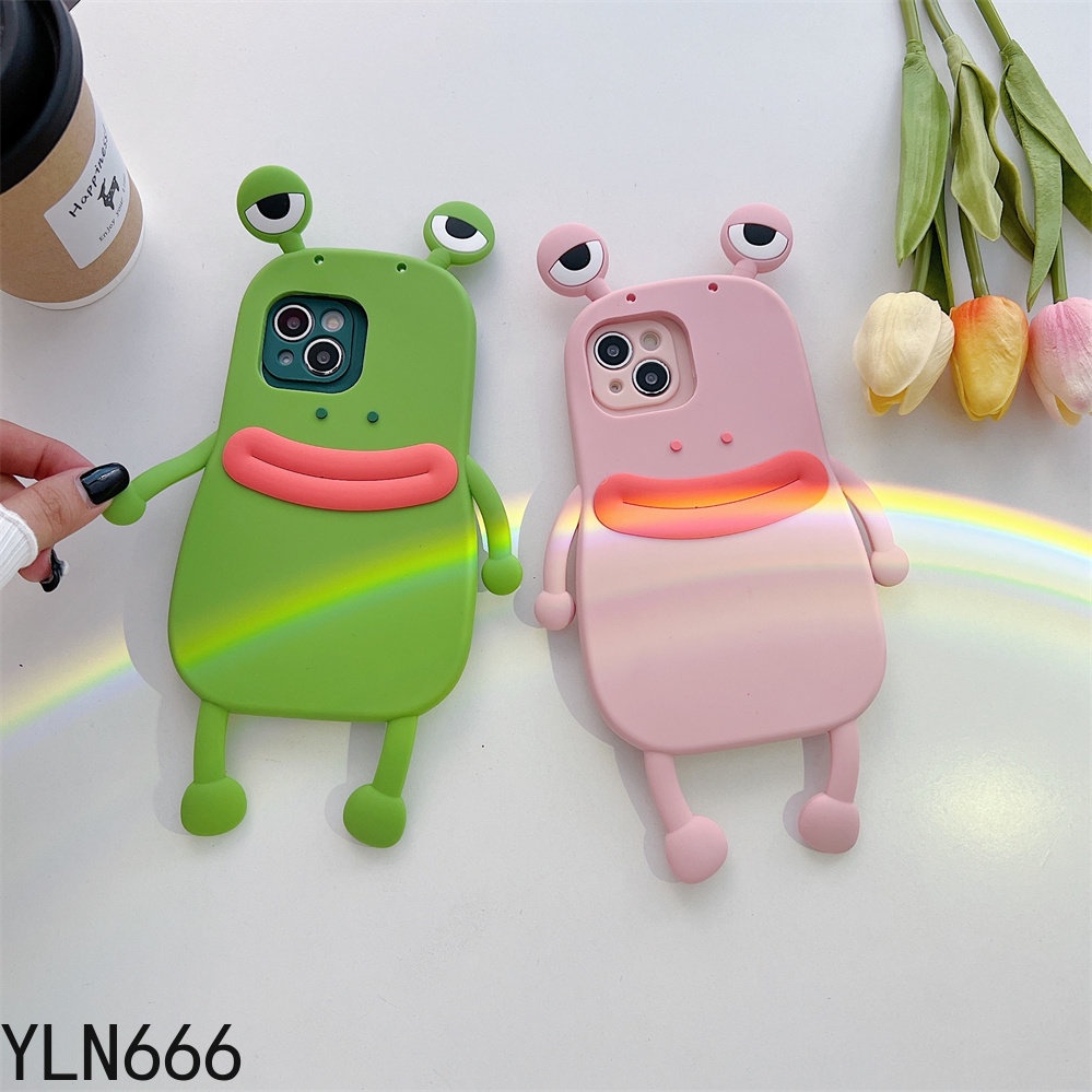 Realme 10 5 6 6S 7 8 9 Pro 9i 8i 7i 6i 5i 5s C3 C17 C15 C12 C11 C21Y C21 C31 C35 C20 C55 C53 Trend Style 3D dễ thương Vỏ điện thoại di động hoạt hình miệng to hoạt hình vỏ bảo vệ